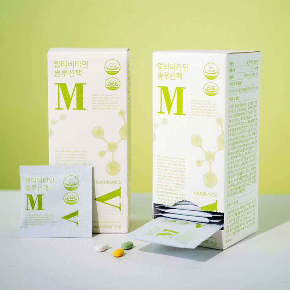 멀티비타민 솔루션 팩 30포 미네랄 마그네슘 비오틴 영양제